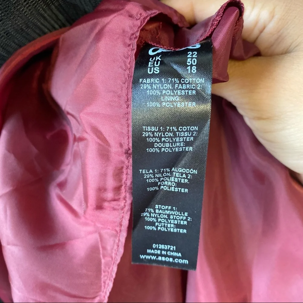 ASOS Curve Black Red Lace Tutu Dress Special Occasion Women's Plus Size 18 NWT - Picture 10 of 10